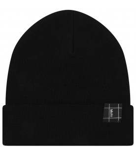 Black hat for kids with patch logo