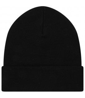 Cappello nero per bambino con patch logato