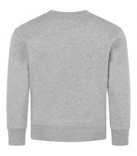 Grey sweatshirt for boy with iconic dog