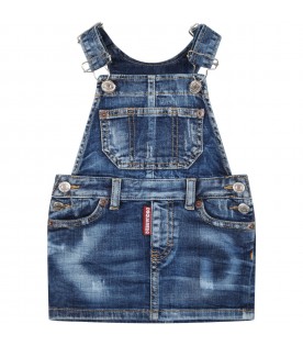 Blue overall for baby girl