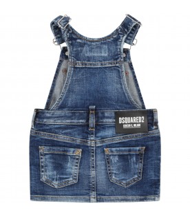 Blue overall for baby girl