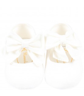 Ivory ballerinas for baby girl
