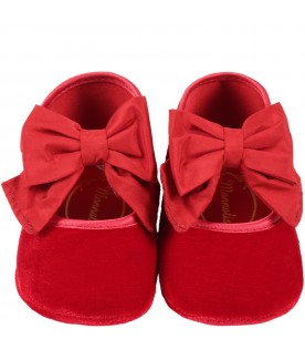 Red ballerinas for baby girl