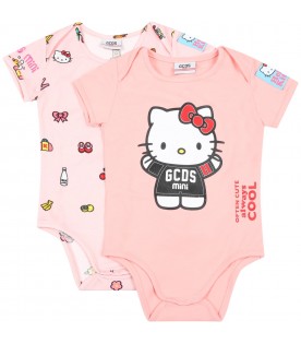 Pink set for baby girl with Hello Kitty