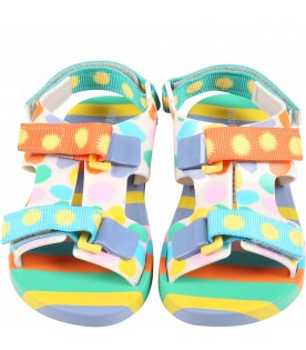 Multicolor sandals for kids with prints