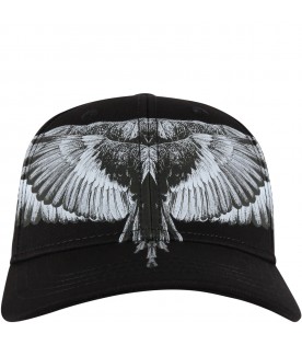 Black hat for boy with iconic wings