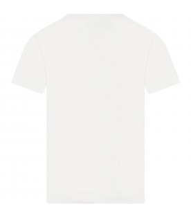 White T-shirt for girl with FF