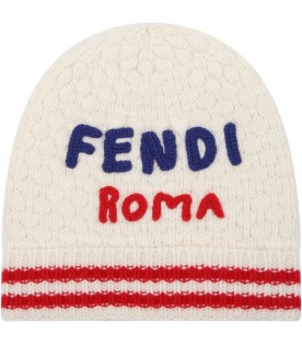 White hat for kids with red logo