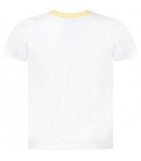 White T-shirt for kids with colorful logo