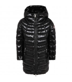 Black jacket for girl with loged patch