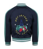 Paul Smith Junior Blue bomber jacket for boy with cockroaches