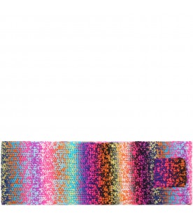 Multicolor scarf for kids with pocket