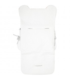 White sleeping bag for baby kids with logo