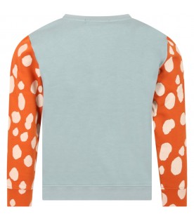 Multicolor sweatshirt for girl with animal print