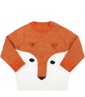 Multicolor sweater for baby boy with fox