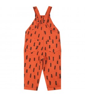 Brown dungarees for baby boy with fox