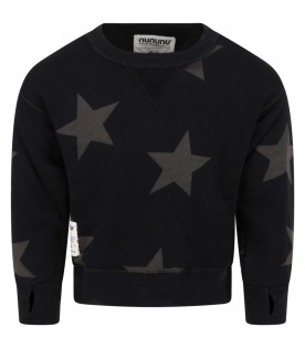 Black sweatshirt for kids with stars