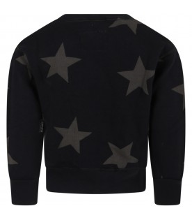 Black sweatshirt for kids with stars
