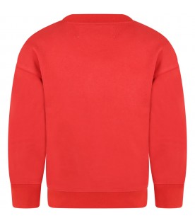 Red sweatshirt for kids with rackets