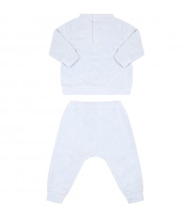 Light blue tracksuit for baby boy with stars