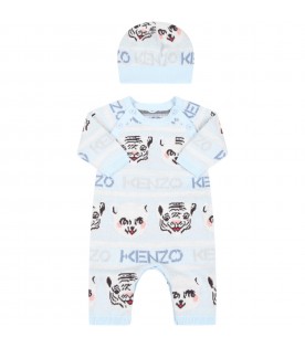 Multicolor set for baby boy with animals