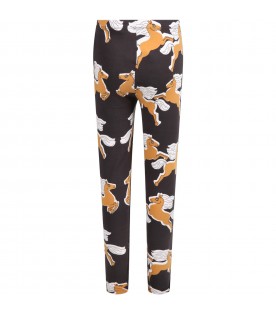 Brown leggings for kids with horses