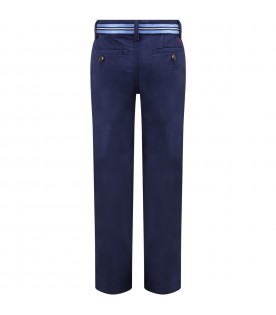 Blue trousers for boy with iconic red pony