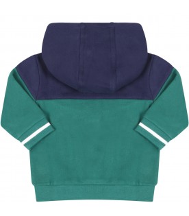 Multicolor sweatshirt for baby boy with logo