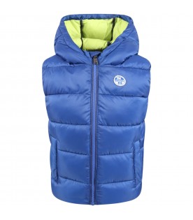 Multicolor vest for boy with logo