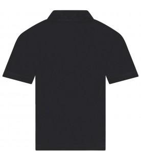 Black t-shirt for kids with multicolor logo