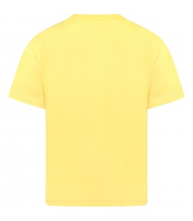 Yellow t-shirt for girl with prints