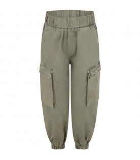 Green pant for boy with logo