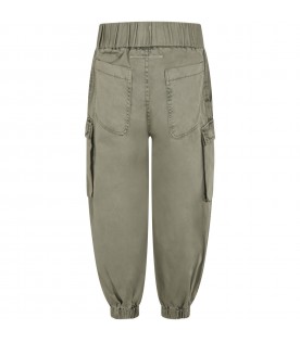 Green pant for boy with logo