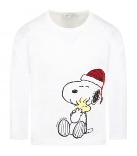 White t-shirt for girl with Snoopy