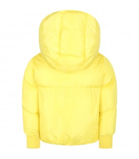 Yellow jacket for kids with logo