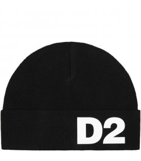 Black hat for boy with logo