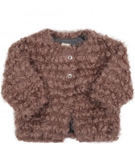 Brown cardigan for baby girl