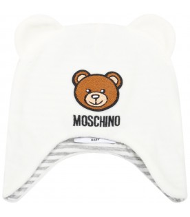 White hat for baby kids with logo