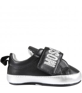 Black sneakers for baby girl