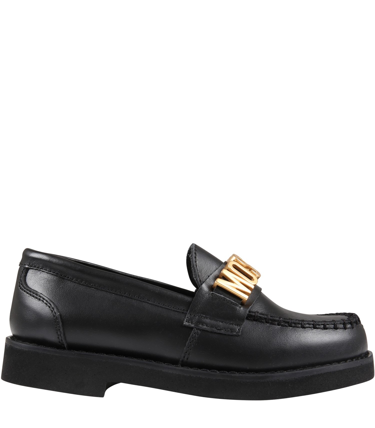 Moschino Kids Black loafers for kids