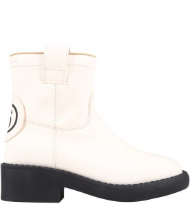 Ivory boots for girl