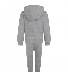Grey tracksuit for boy with iconic patch