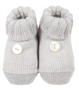 Grey baby bootee for baby kids