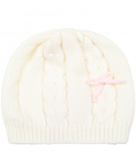Ivory hat for baby girl