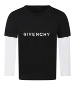 Givenchy Kids Black t-shirt for kids with logo