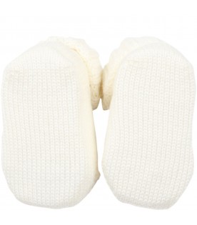 Ivory baby bootee for baby boy