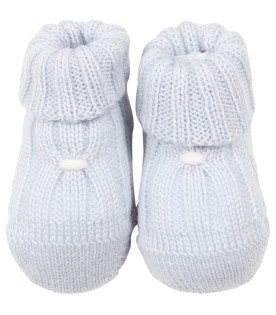 Light blue baby bootee for baby boy