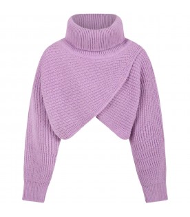 Lilac sweater for girl