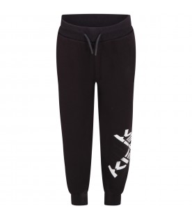 Gray sweatpants for girl with logos