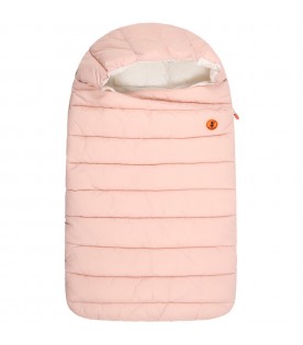 Pink sleeping bag for baby girl
